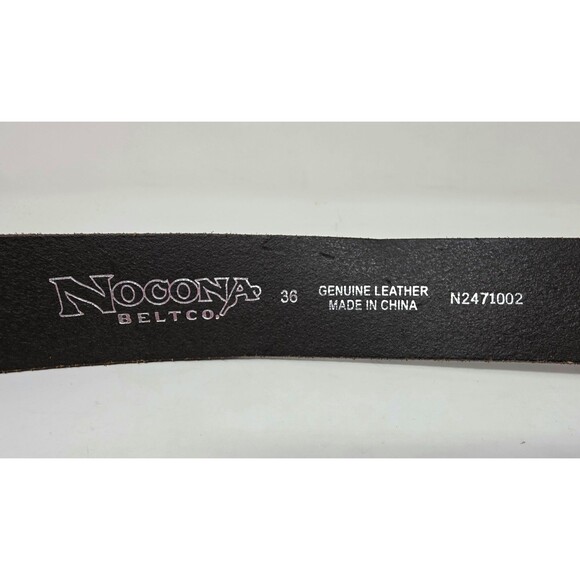 Nocona Western Brown Leather Belt Rodeo Cowboy Removeable Buckle 36” Waist - Picture 5 of 11
